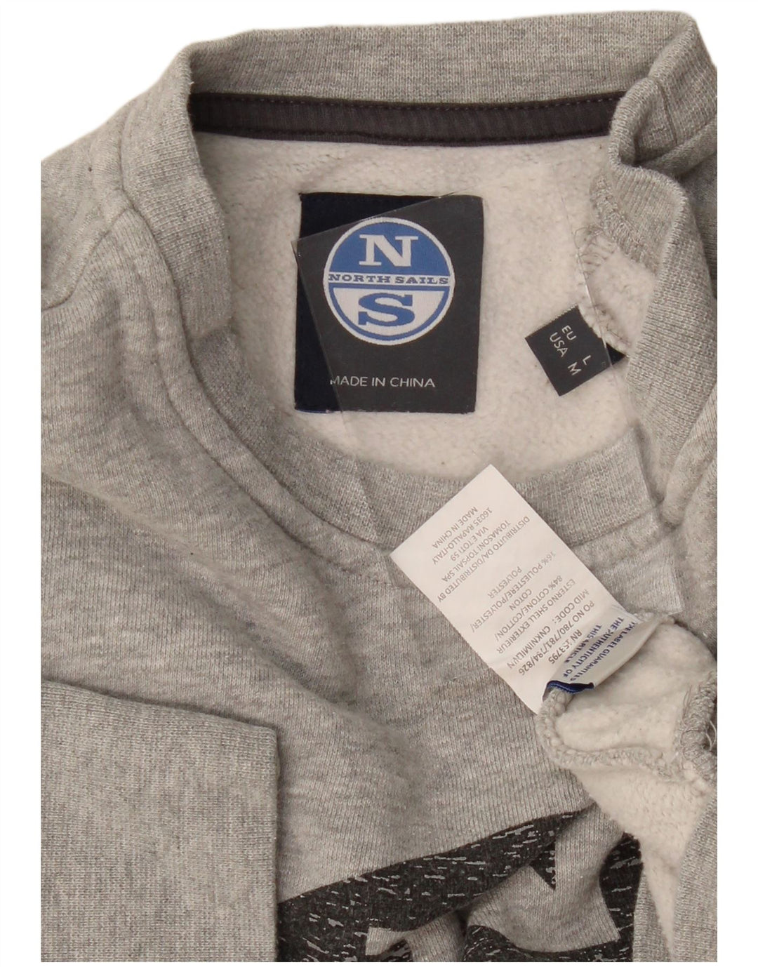 NORTH SAILS Sudadera gráfica para mujer Jersey UK 40 Gris medio moteado
