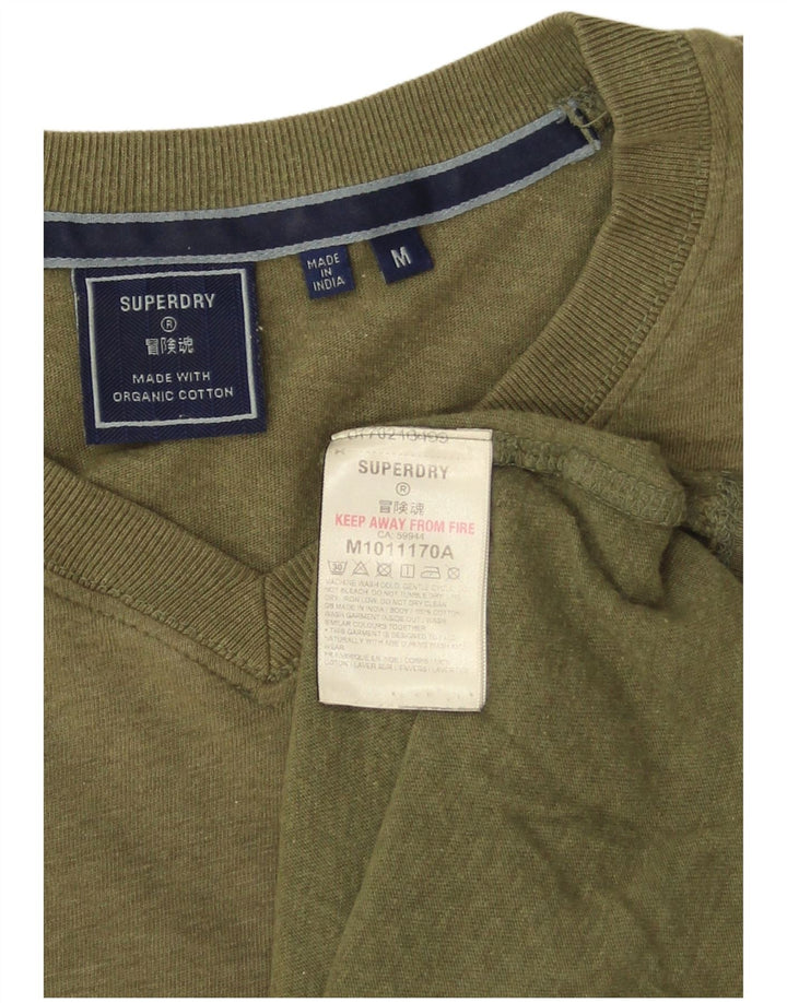 Superdry Camiseta para Hombre Top Medium Khaki Cotton