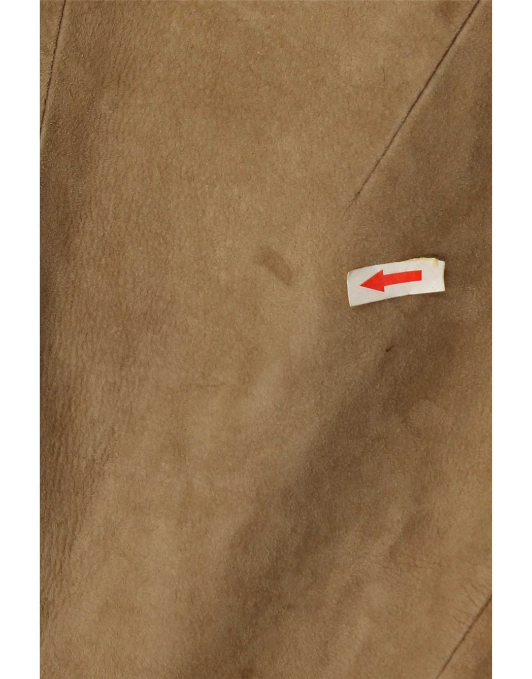Vintage mujer ante chaqueta Reino Unido 10 pequeño beige