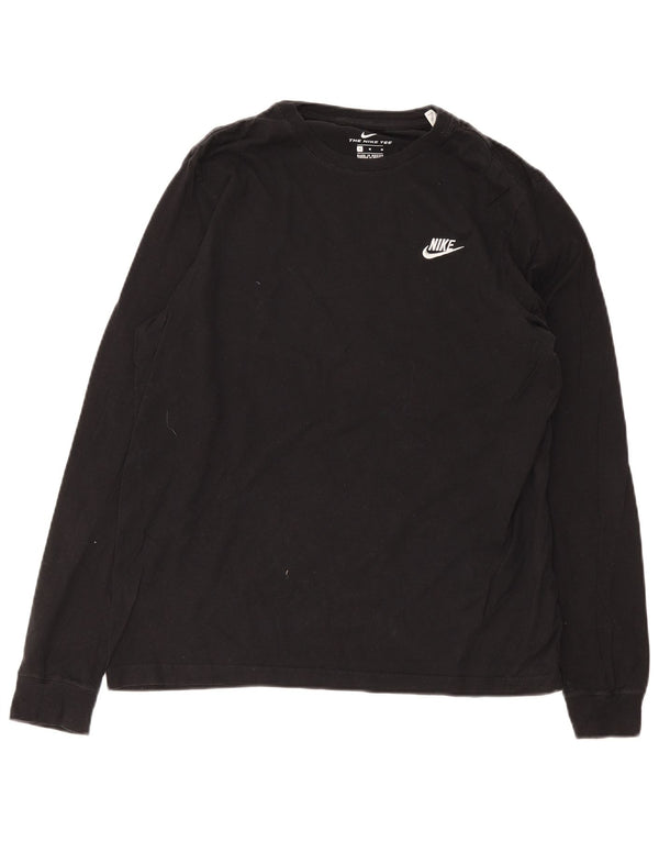 Camiseta Nike Hombre Manga Larga Algodón Negro Mediano
