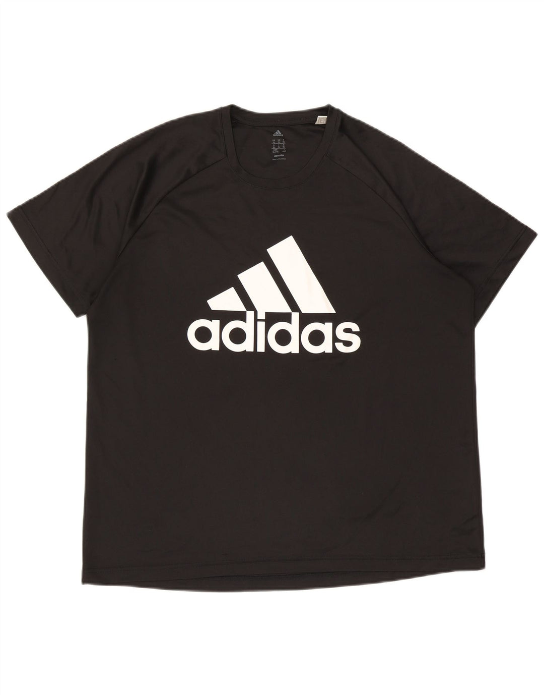 Adidas Mens Climalite Graphic Camiseta Top XL Negro Poliéster
