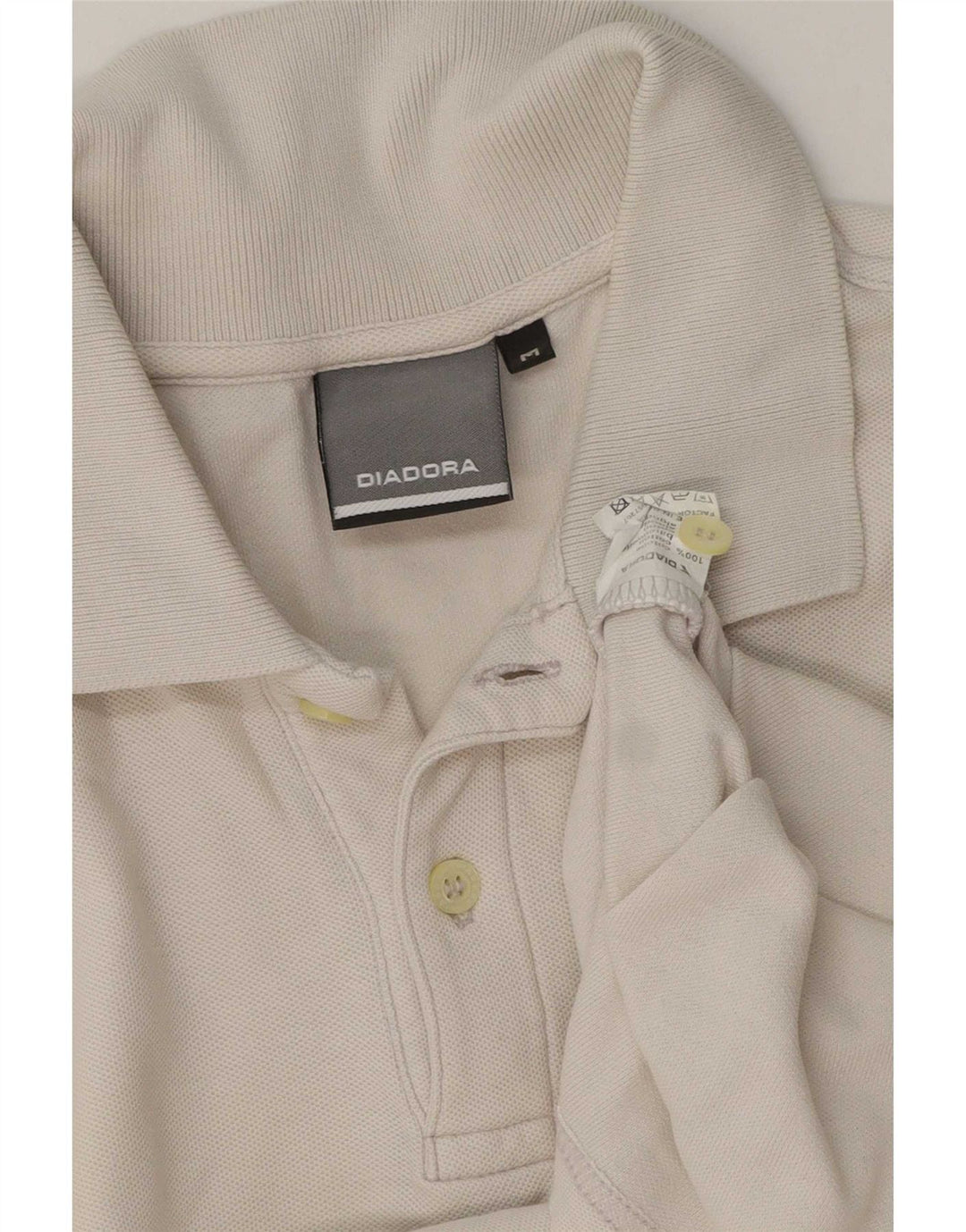 Polo Diadora Hombre Algodón Blanco Mediano