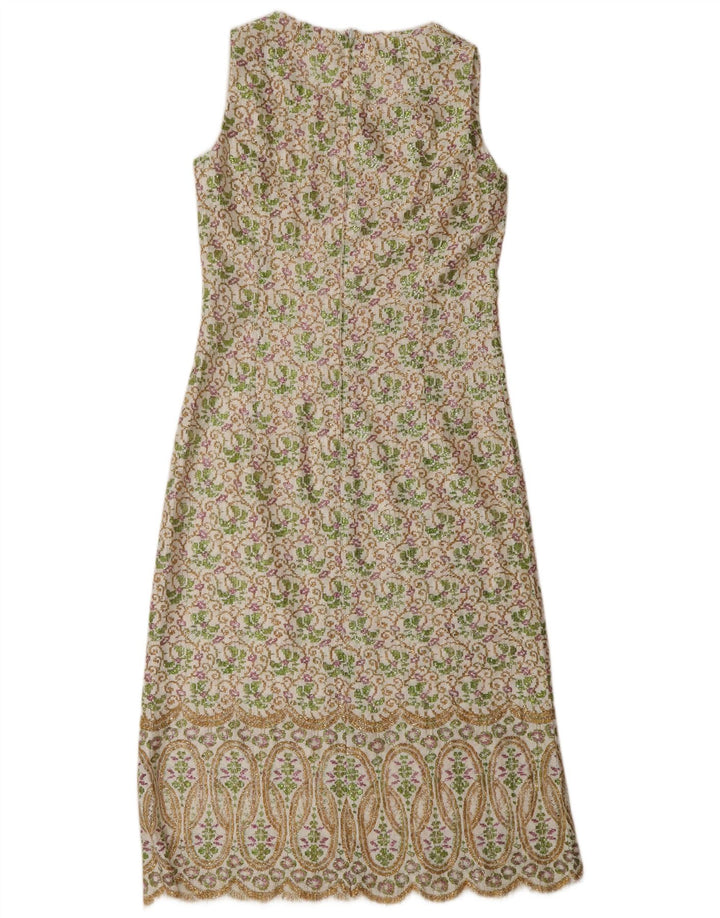 Lucie Linden Vestido Maxi Shift para Mujer EU 38 Medio Multicolor Floral 80s