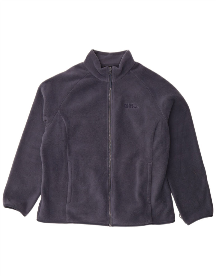 Jack Wolfskin Chaqueta polar para mujer UK 20 2XL Azul marino Poliéster