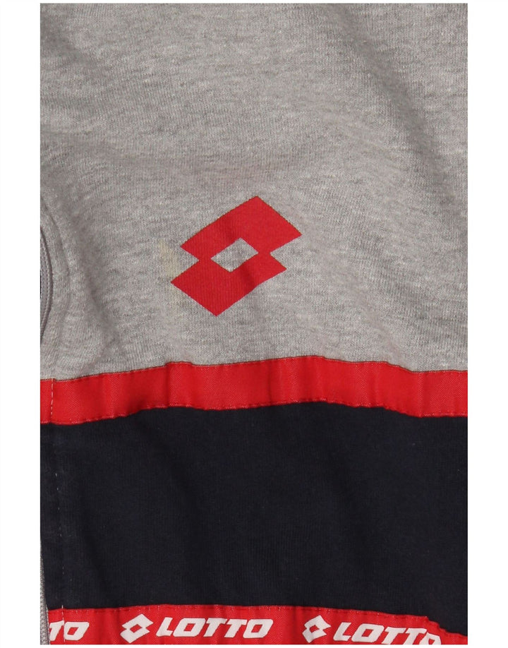Lotto Hombre Chaqueta De Chándal Con Gráfico IT 50 Large Gris Colorblock Algodón