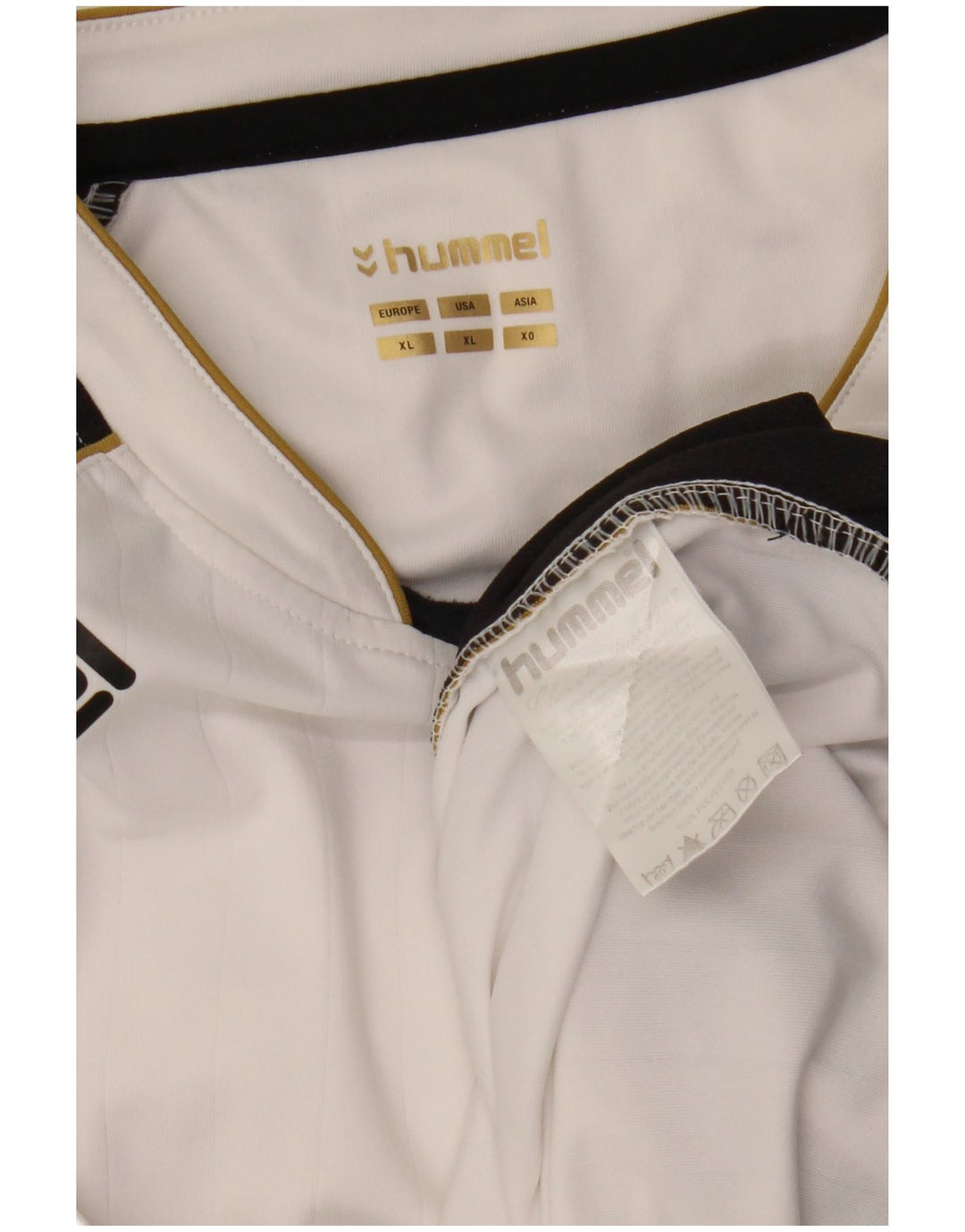 HUMMEL Hombre Top Manga Larga XL Blanco Colorblock