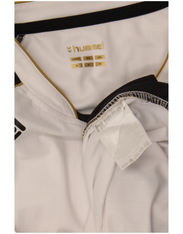 HUMMEL Hombre Top Manga Larga XL Blanco Colorblock
