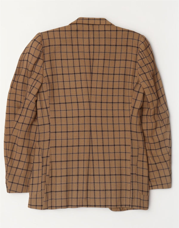 Cerruti 1881 Chaqueta tipo blazer de 2 botones para hombre IT 54 2XL Beige Check Classic