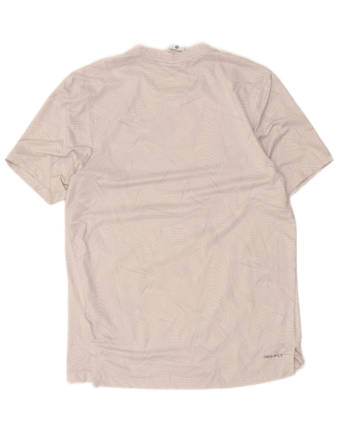 Camiseta Nike Dri Fit Graphic para hombre Top poliéster geométrico gris medio