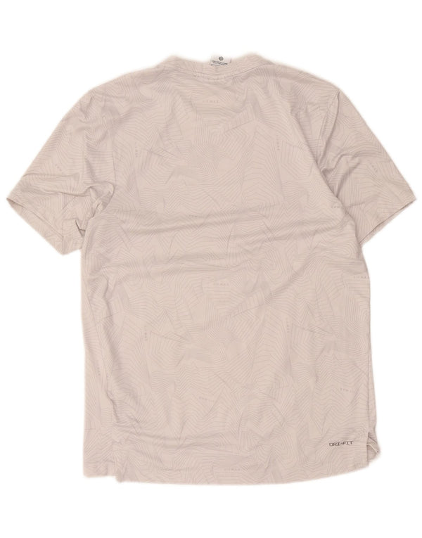 Camiseta Nike Dri Fit Graphic para hombre Top poliéster geométrico gris medio