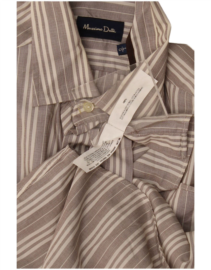 Camisa Massimo Dutti Hombre Algodón Rayas Gris Grande