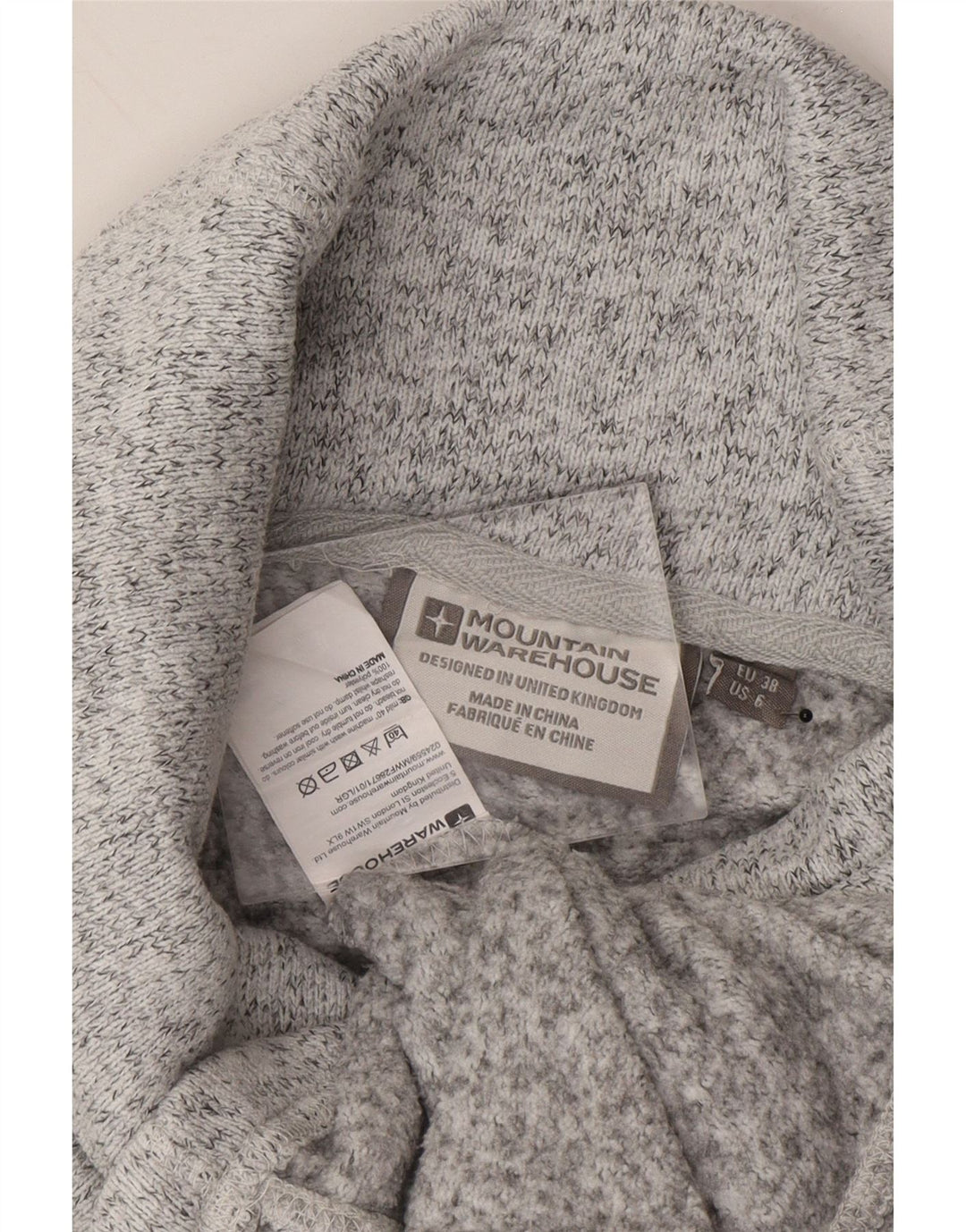 MOUNTAIN WAREHOUSE Womens Sweatshirt Jumper UK 10 Small  Grey Flecked Vintage Mountain Warehouse and Second-Hand Mountain Warehouse from Messina Hembry 