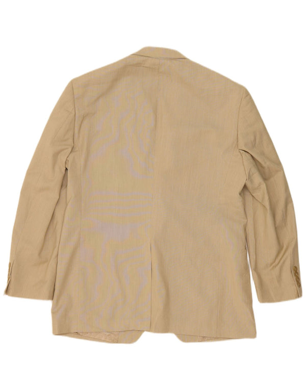 Chaps Chaqueta tipo blazer de 2 botones para hombre UK 40 Large Beige Poliéster