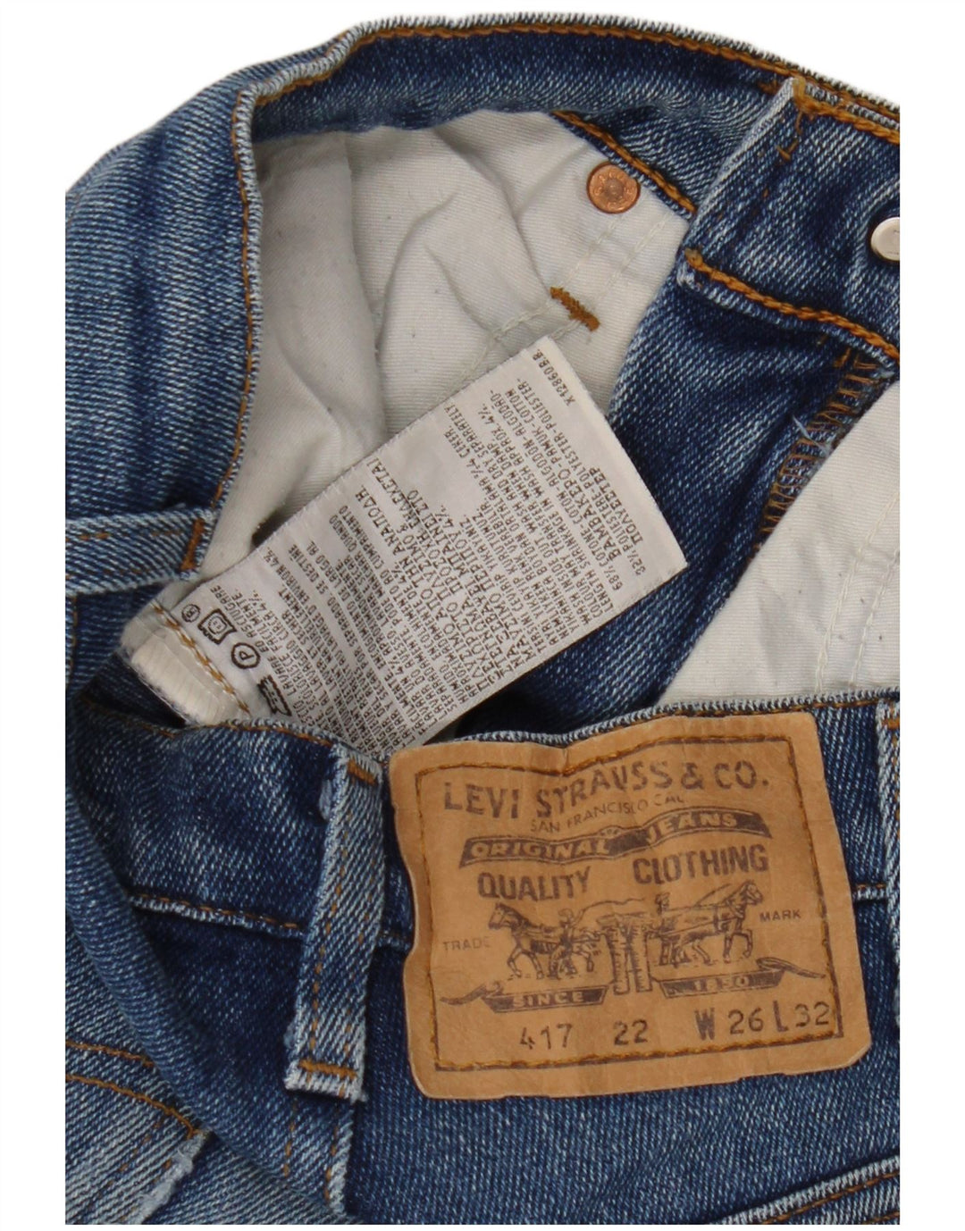 LEVI'S Vaqueros Bootcut 417 para Mujer W26 L32 Algodón Azul