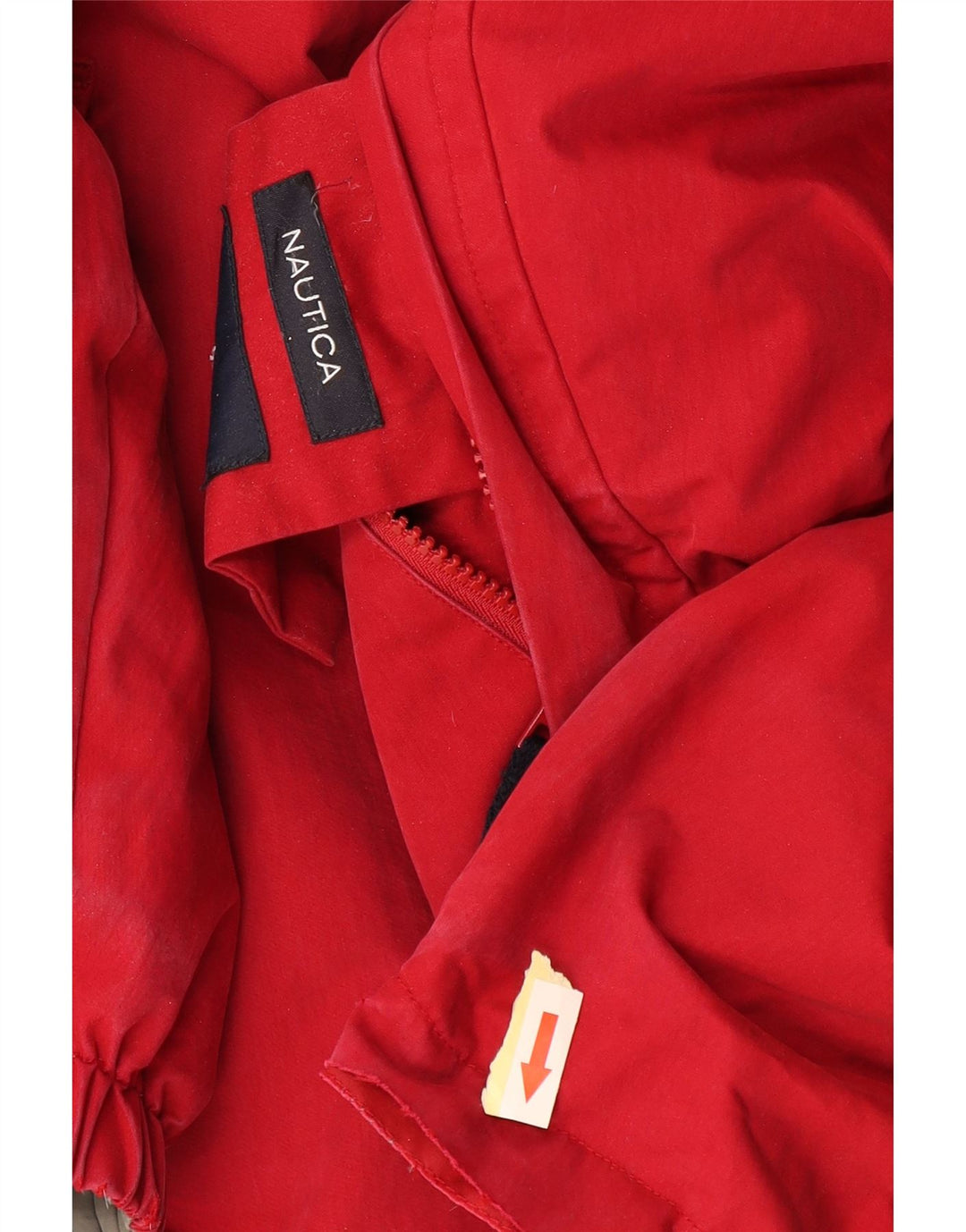 NAUTICA Chaqueta reversible acolchada con capucha para hombre UK 40 Large Red Colourblock