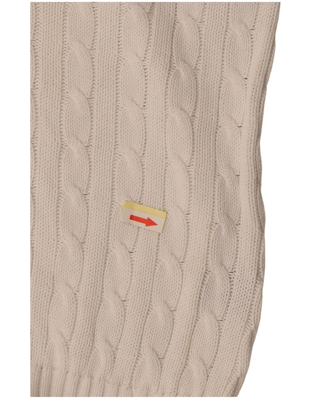 Ralph Lauren - Jersey con cuello en V para mujer, talla 12, algodón blanco mediano