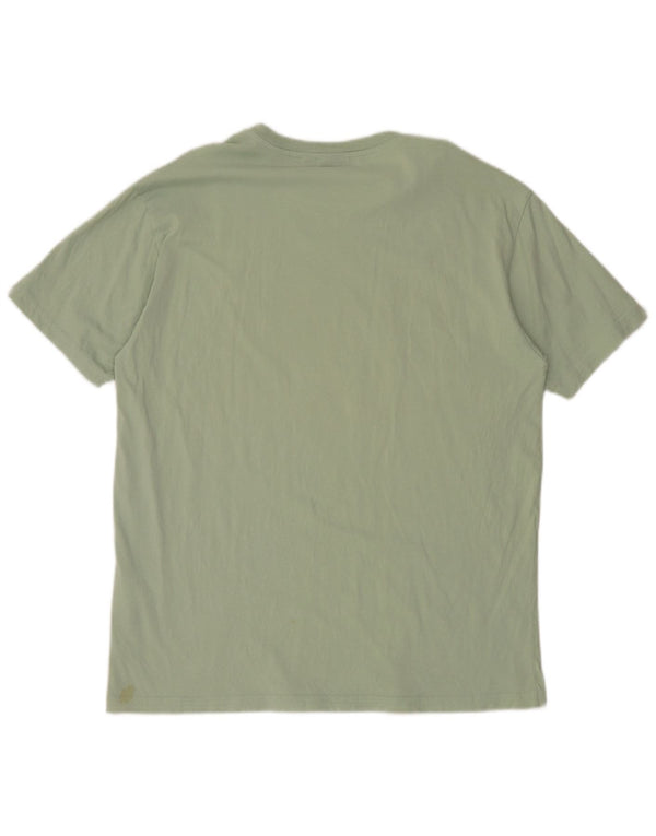 Napapijri Camiseta con gráfico geográfico para hombre Top de algodón verde medio