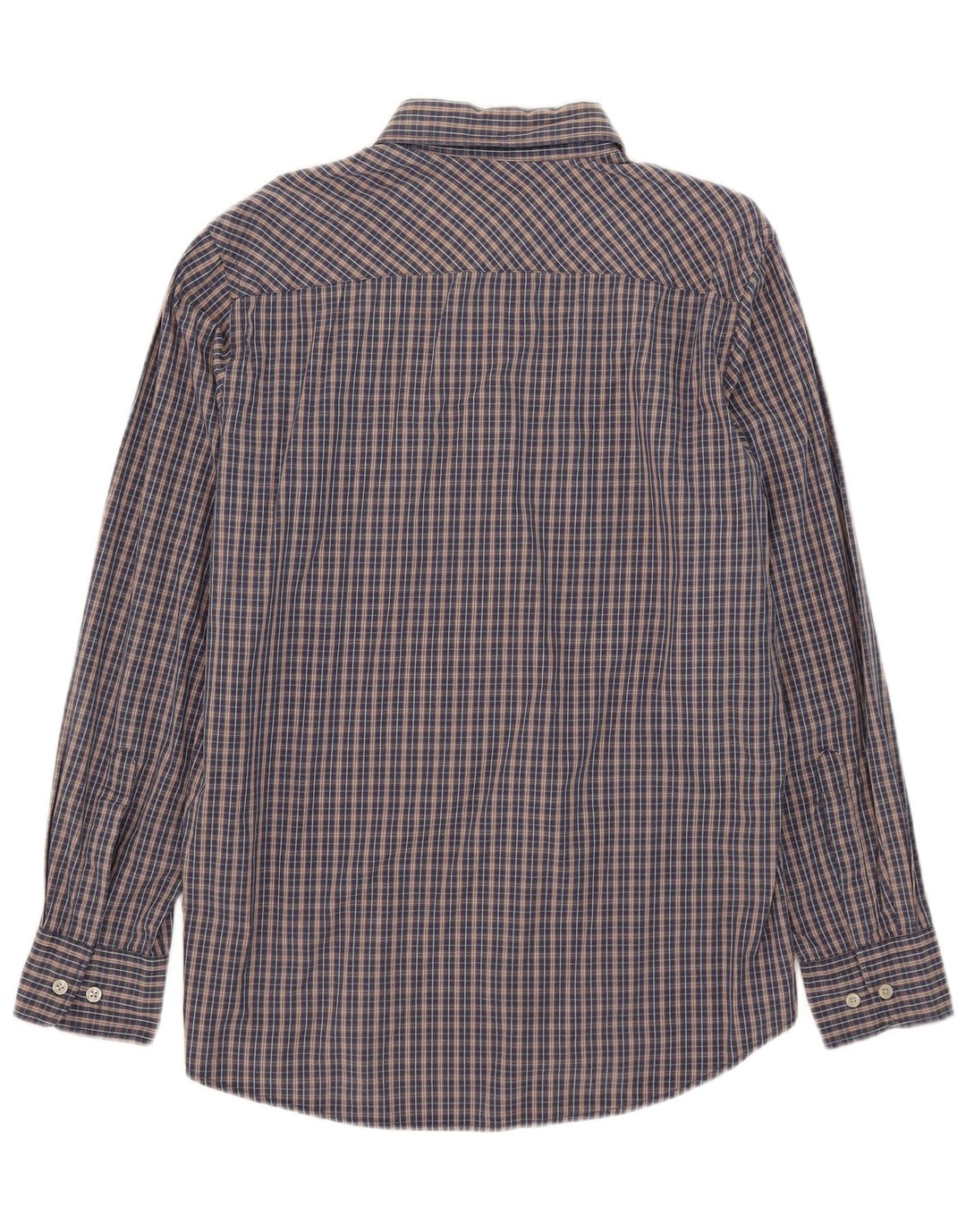 Marlboro Classics Camisa de corte regular para hombre de algodón a cuadros azul marino grande