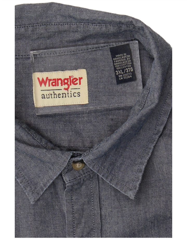 WRANGLER Camisa Hombre 3XL Azul Marino Algodón