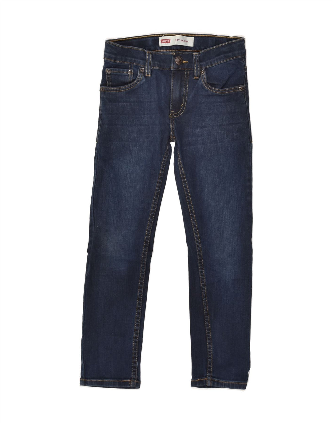 LEVI'S Girls 510 Skinny Jeans 7-8 Years W24 L22 Navy Blue Cotton | Vintage Levi's | Thrift | Second-Hand Levi's | Used Clothing | Messina Hembry 
