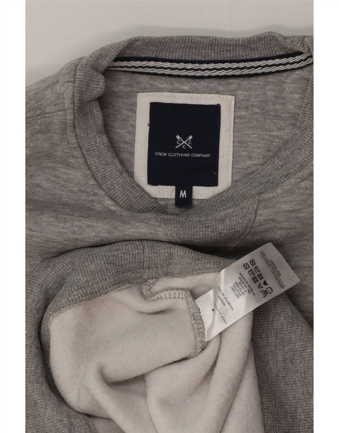 CREW CLOTHING Sudadera para hombre Jersey de algodón gris medio