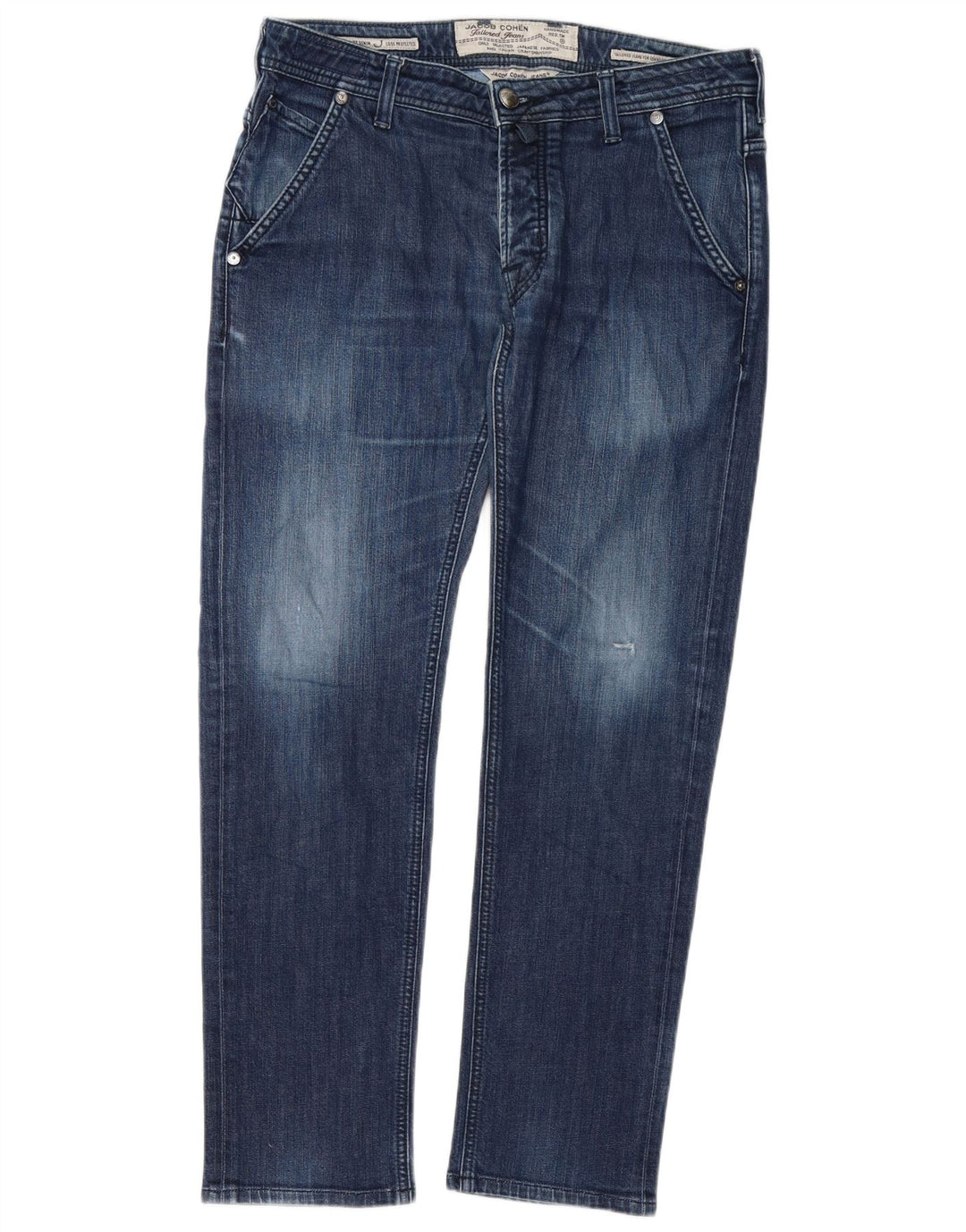 Jacob Cohen Vaqueros rectos para hombre W34 L30 Algodón azul