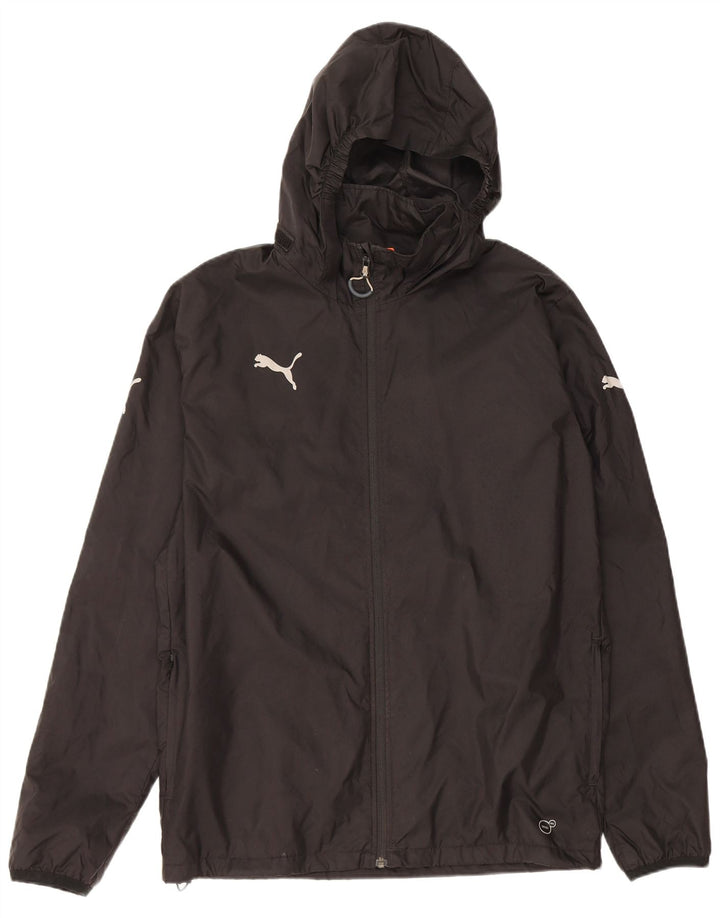 PUMA Chaqueta impermeable con capucha para hombre UK 38 Medium Black Nylon