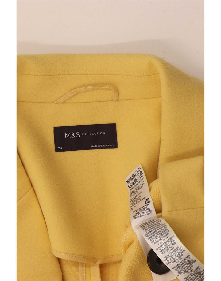 Marks & Spencer Abrigo para mujer UK 24 4XL Algodón amarillo