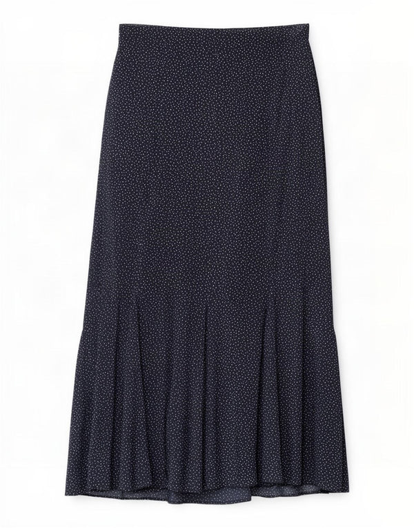 Marks & Spencer Falda acampanada para mujer UK 10 Small W30 Azul marino manchado
