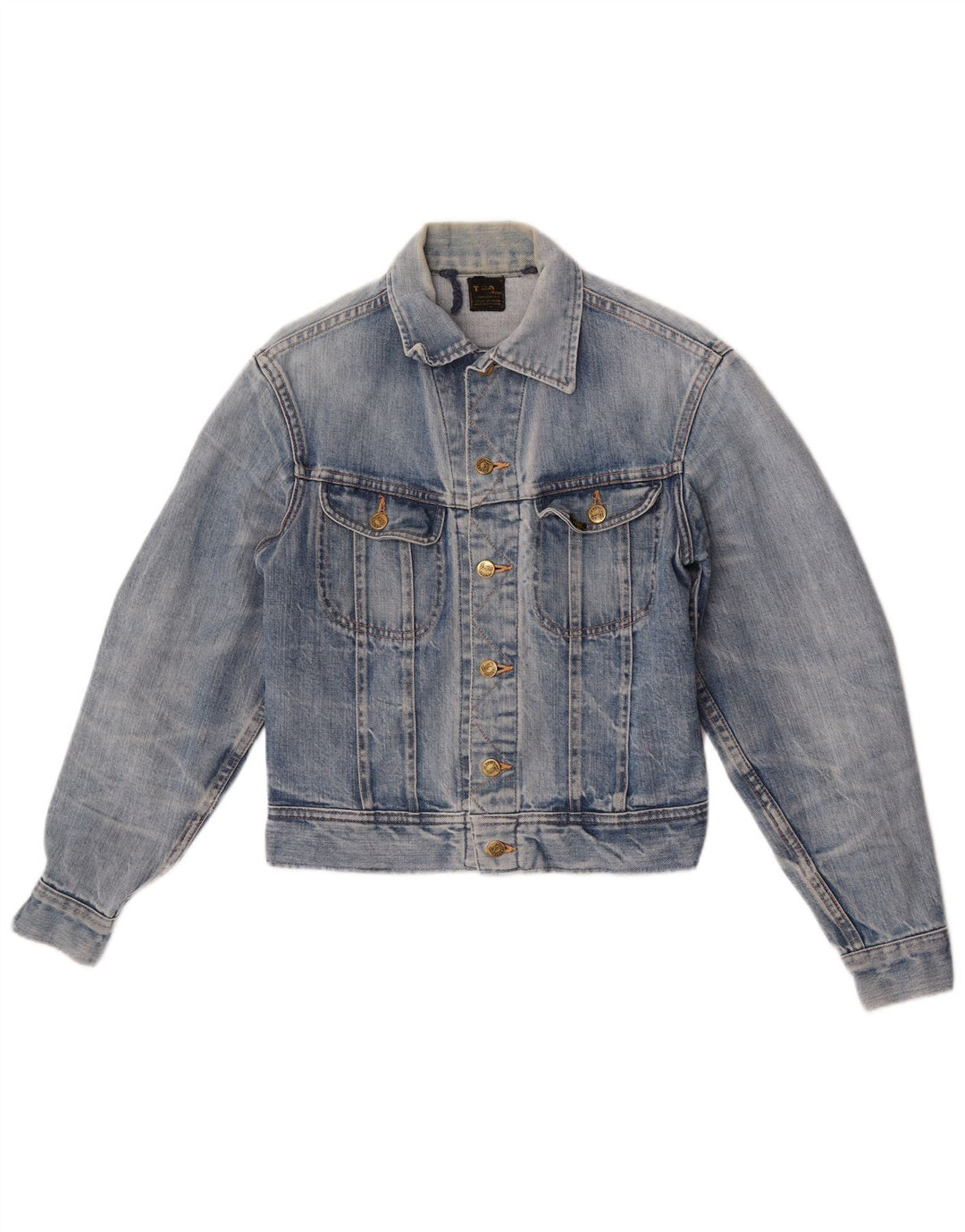 Lee Chaqueta Vaquera Corta para Mujer UK 42 Azul Medio