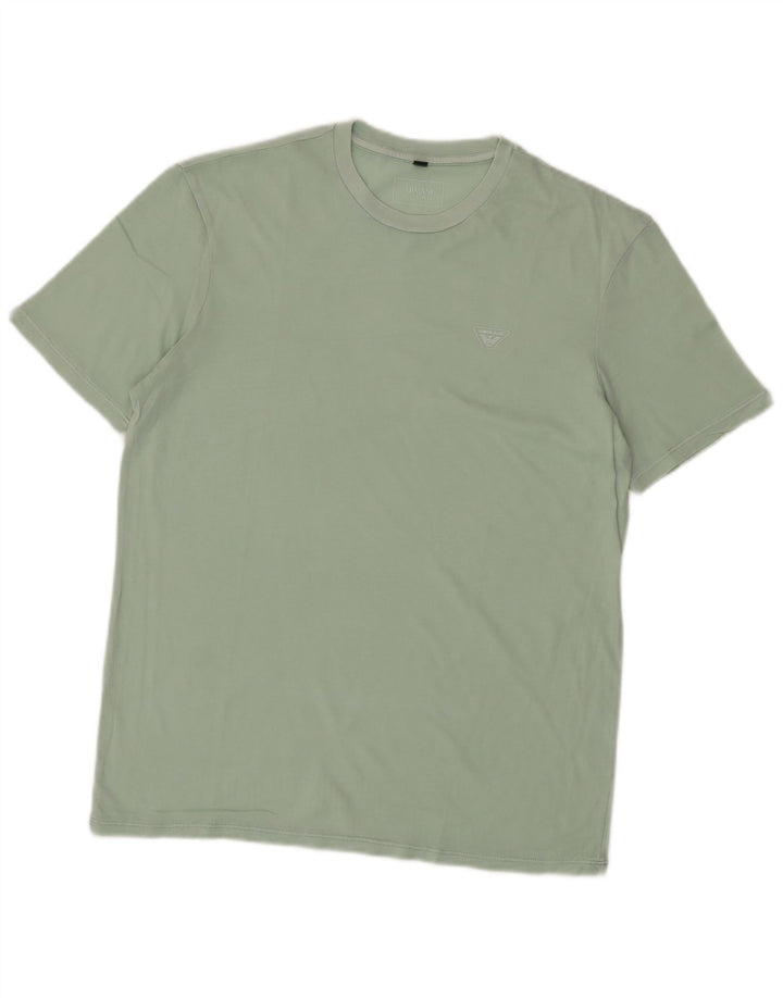 ARMANI JEANS Camiseta Hombre Top Small Verde Algodón