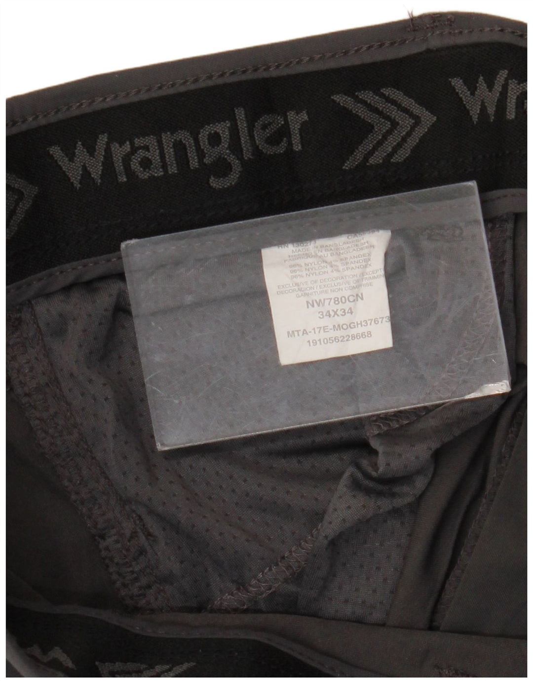 WRANGLER Pantalones cargo rectos para hombre W34 L34 Nylon gris