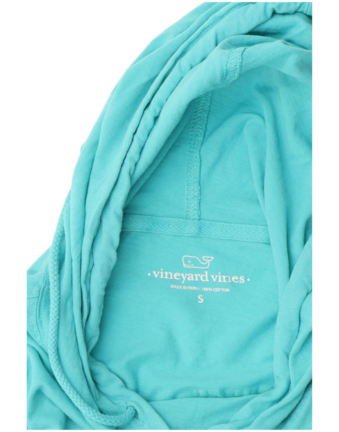 VINEYARD VINES Top gráfico con capucha para mujer, manga larga, UK 40, pequeño, azul