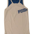 Puma Camiseta sin mangas estampada para hombre XS Blanco Colorblock
