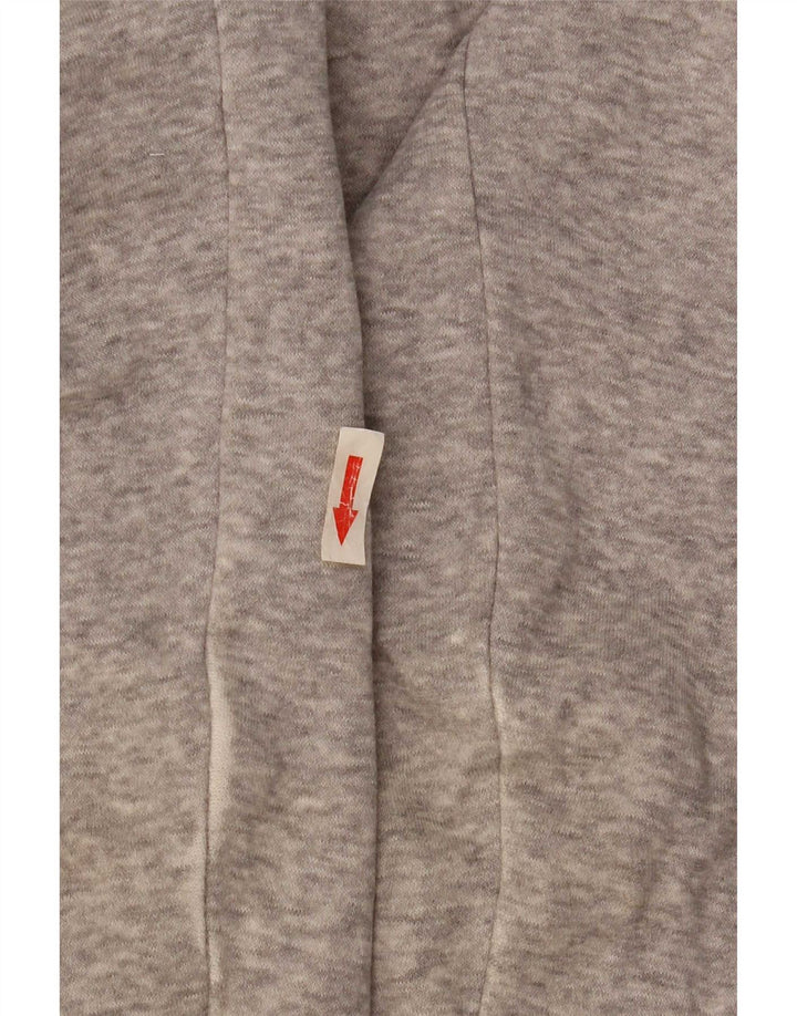 Adidas Hombre Sudadera Con Capucha Y Cremallera Suéter Gris Medio Moteado