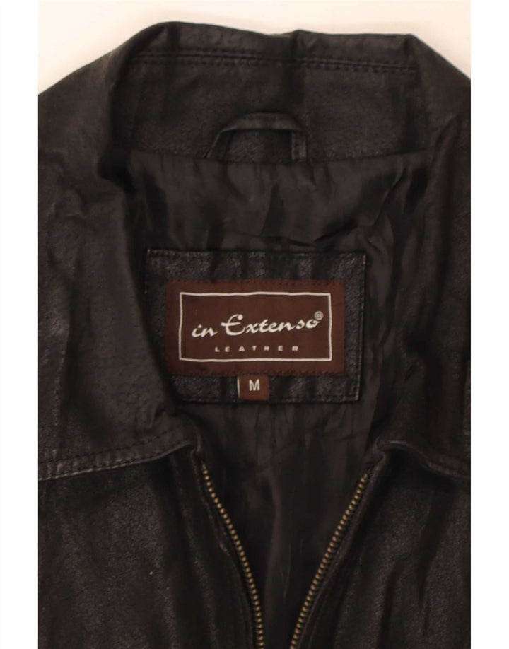 In Extenso Chaqueta de cuero para hombre UK 38 Medium Black