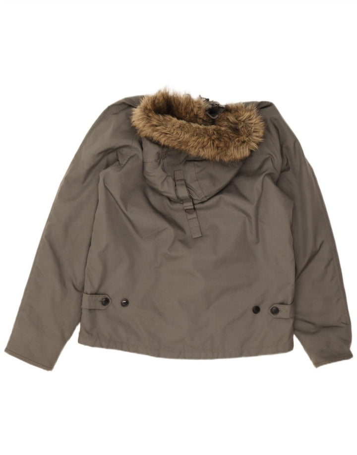Woolrich Chaqueta cortavientos con capucha para hombre UK 40 Large Grey