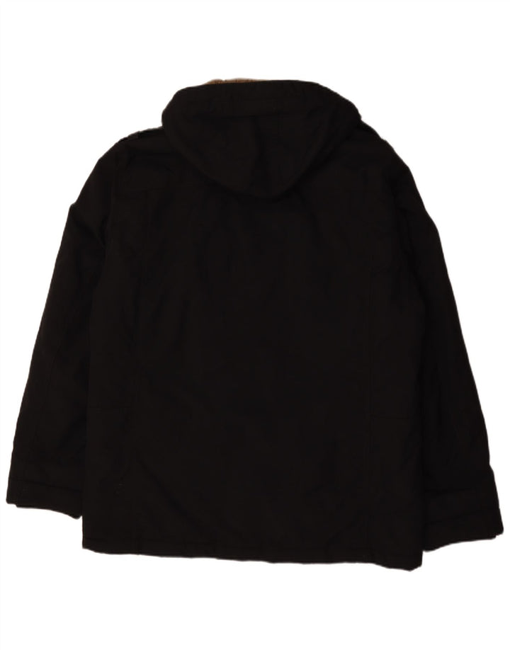 S.Oliver Chaqueta acolchada con capucha para hombre UK 42 XL Poliéster negro