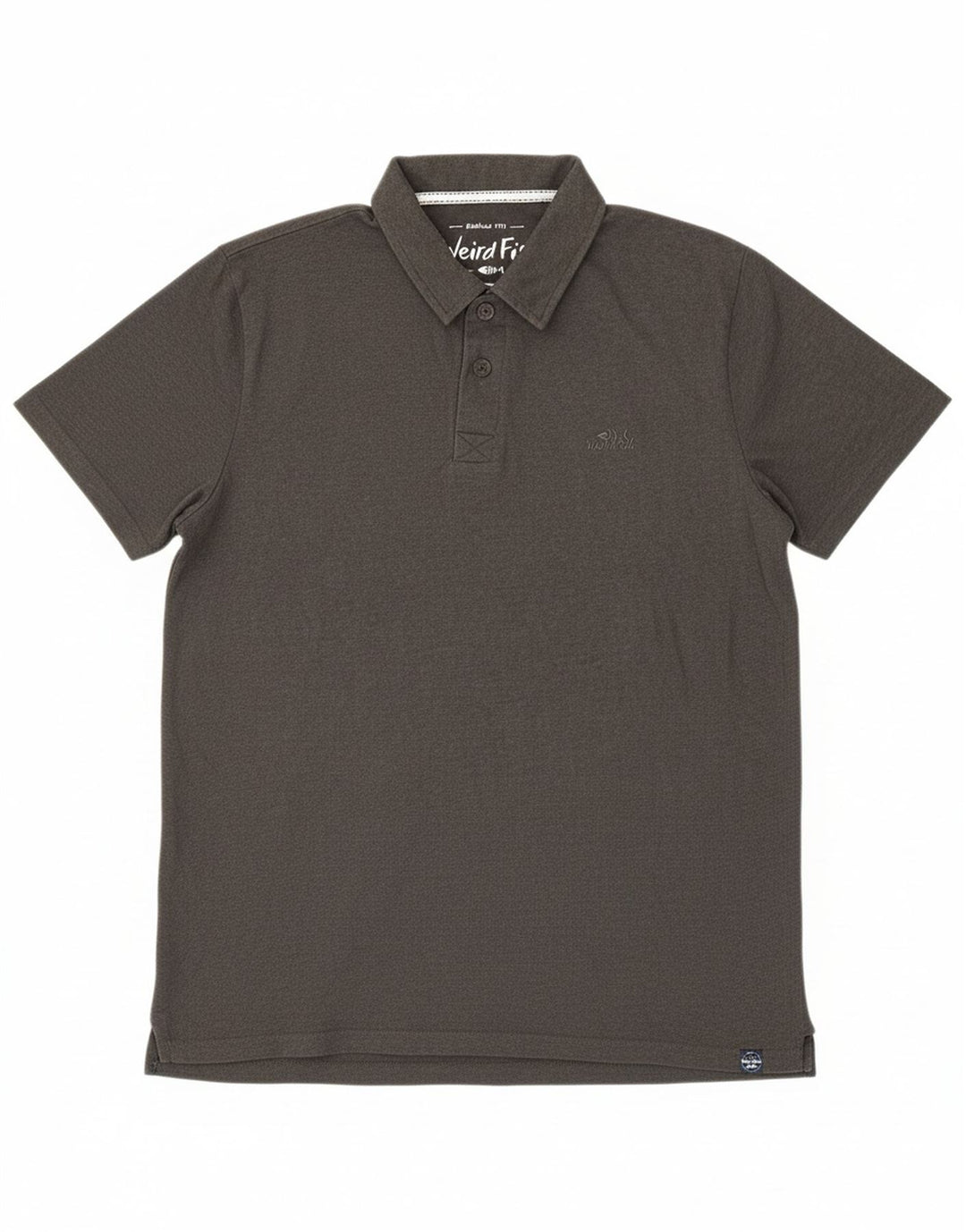 WEIRD FISH Mens Polo Shirt Medium Grey Cotton