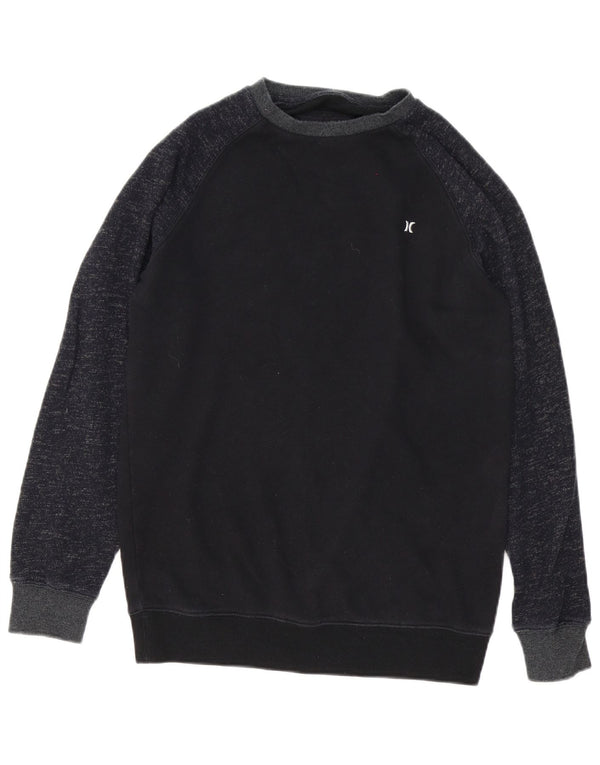 Hurley Hombre Sudadera Jumper Small Azul Marino Moteado Algodón
