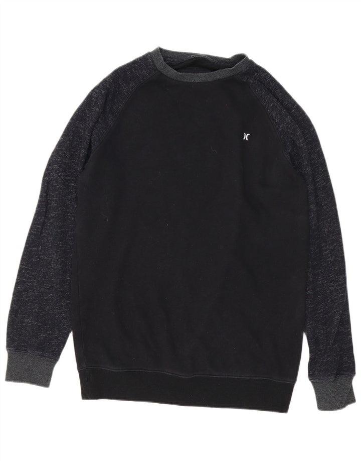 Hurley Hombre Sudadera Jumper Small Azul Marino Moteado Algodón