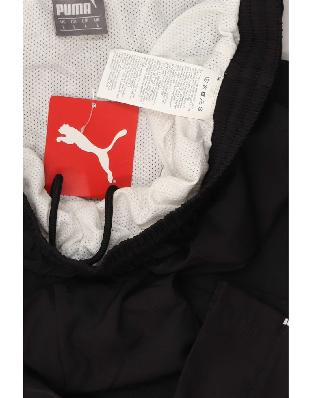 Puma - Pantalones cortos deportivos para hombre, talla grande, poliéster negro