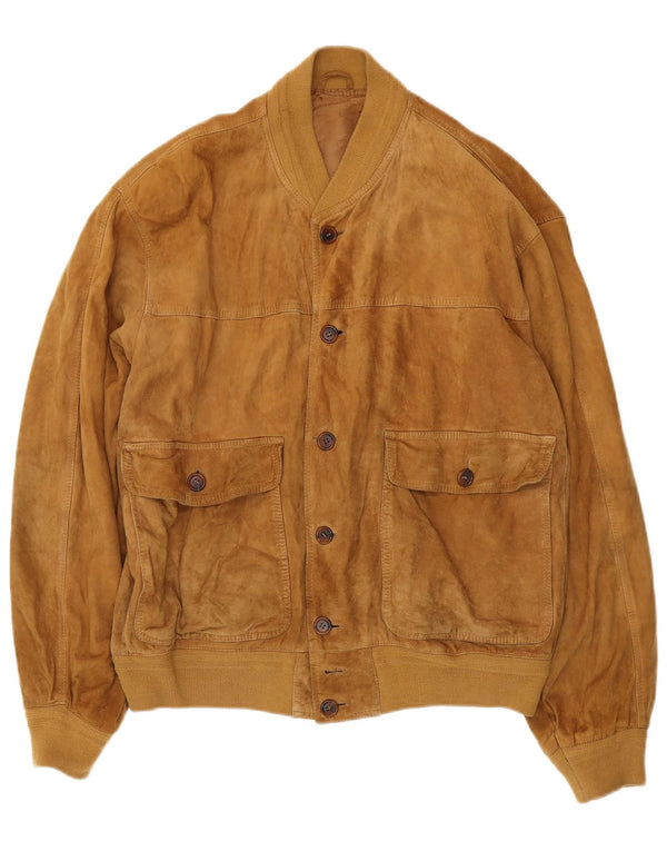 FORESTER Chaqueta bomber de ante para hombre IT 52 XL Cuero marrón