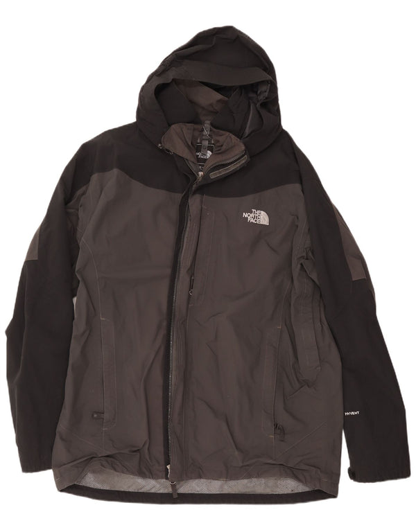 The North Face Chaqueta impermeable con capucha para hombre UK 44 2XL Gris Colorblock Poliéster