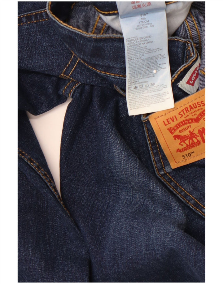 LEVI'S Vaqueros pitillo 510 para niños 15-16 años W28 L30 Azul marino Algodón