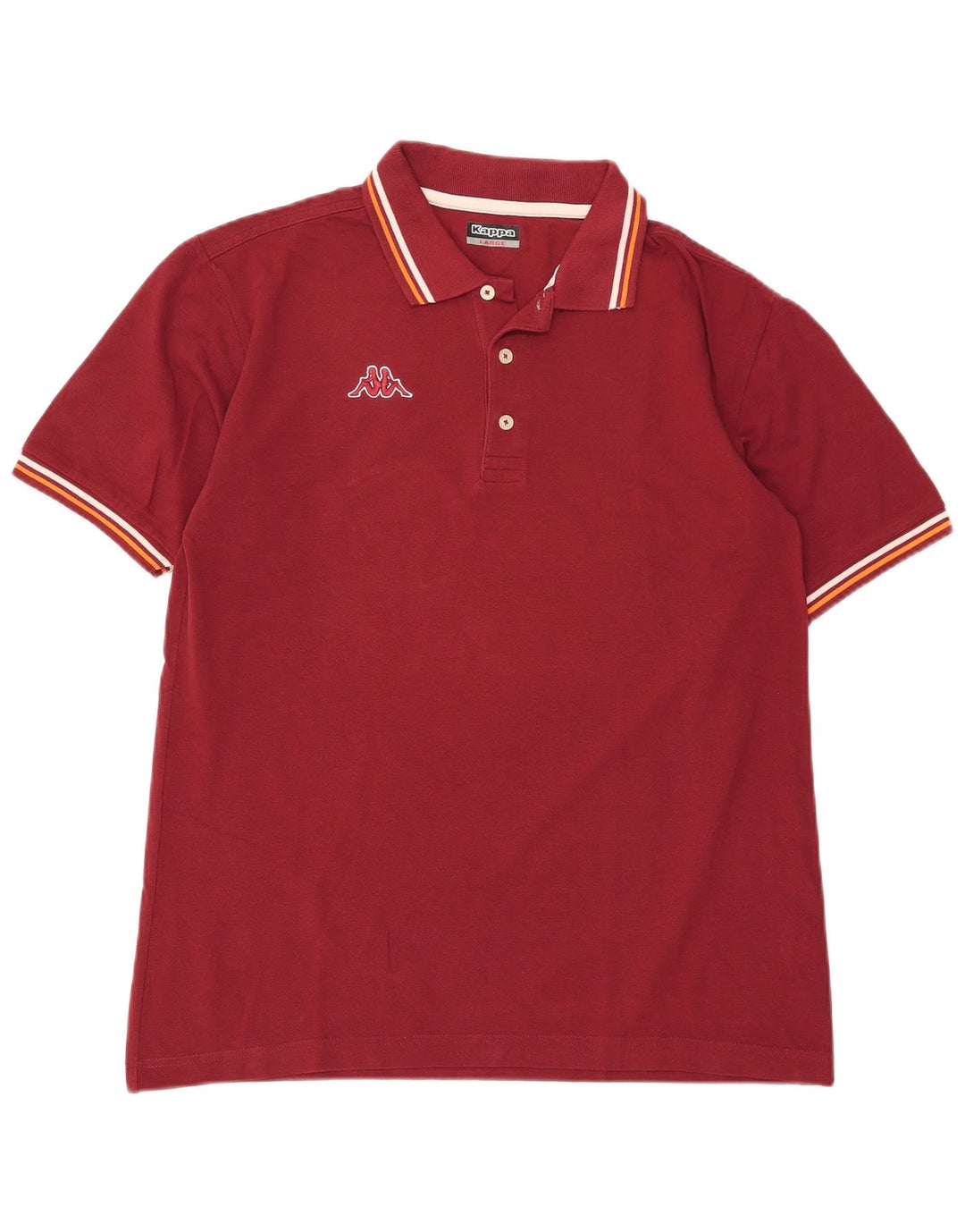Kappa Polo Hombre Grande Borgoña Algodón