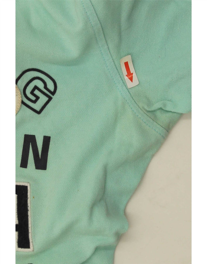 Gaastra Hombre Polo Gráfico De Algodón Color Block Azul Medio