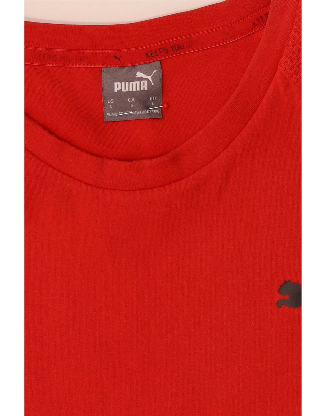 Puma - Camiseta de manga larga para hombre, talla grande, color rojo
