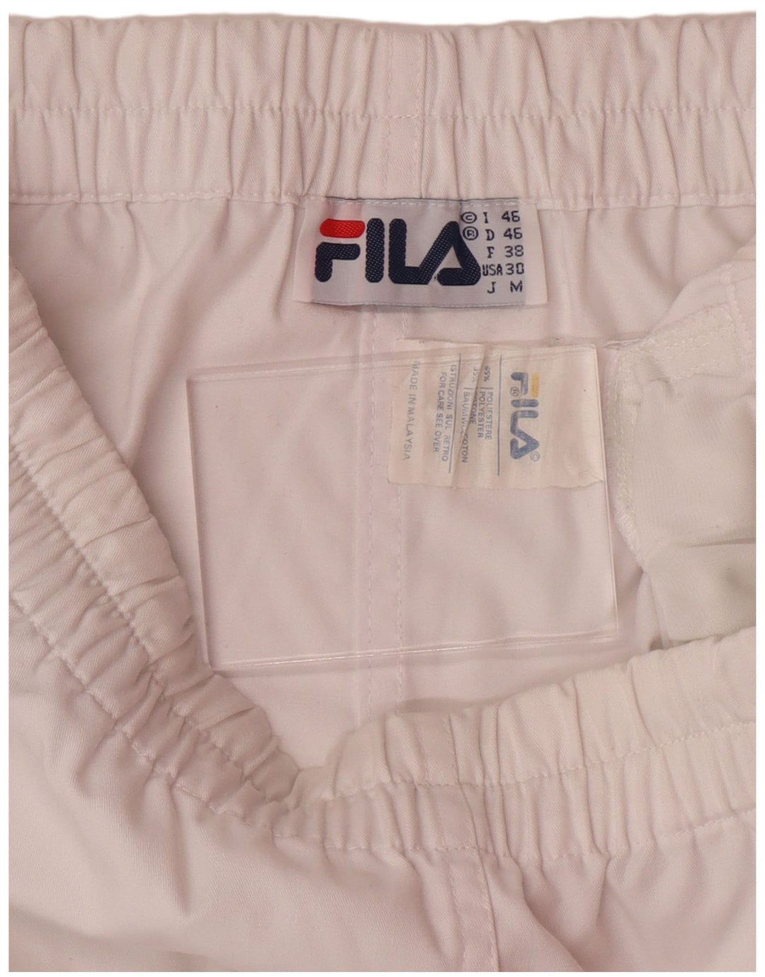 FILA Shorts deportivos para hombre IT 46 Small White Poliéster