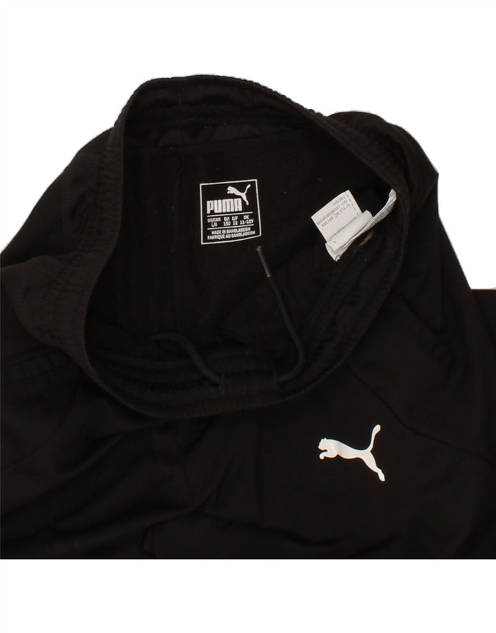 PUMA Boys Tracksuit Trousers 11-12 Years Large Black Polyester Vintage Puma and Second-Hand Puma from Messina Hembry 